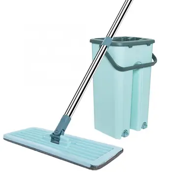 

Wet and Dry Dual Use Flat Mop Household Floor Mopping Tool Cleaner No Need of Hand Washing