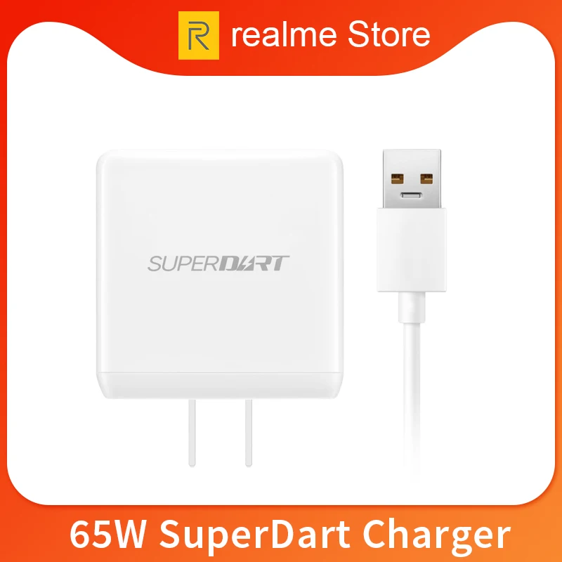 Realme GaN 65W SuperDart зарядное устройство VCU чип Type C кабель для X2 Pro X50 6 6i|Зарядные
