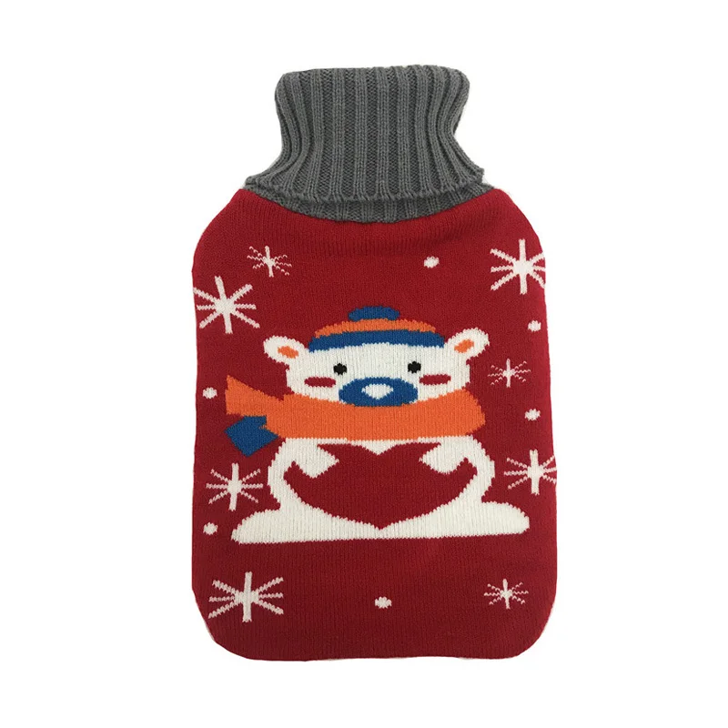 2000 мл Милая Рождественская грелка с мягким теплым чехол с лосем большой резиновый грелка для рук - Цвет: Christmas Bear