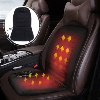 

12V Car Front Seat Heated Cushion Winter Warmer Cover Protector High Low Temperature Electric Heating Pad Car Accessories