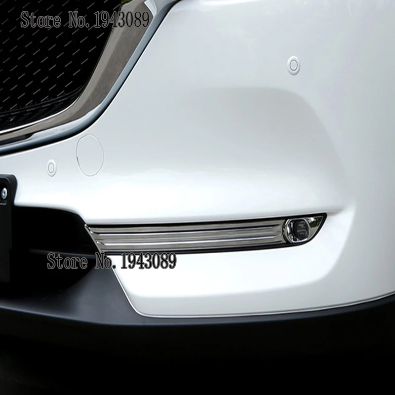 

For Mazda CX-5 CX5 CX 5 2017 2018 accessories Front Rear fog lights cover frame trim ABS Chrome Exterior decoration car styling