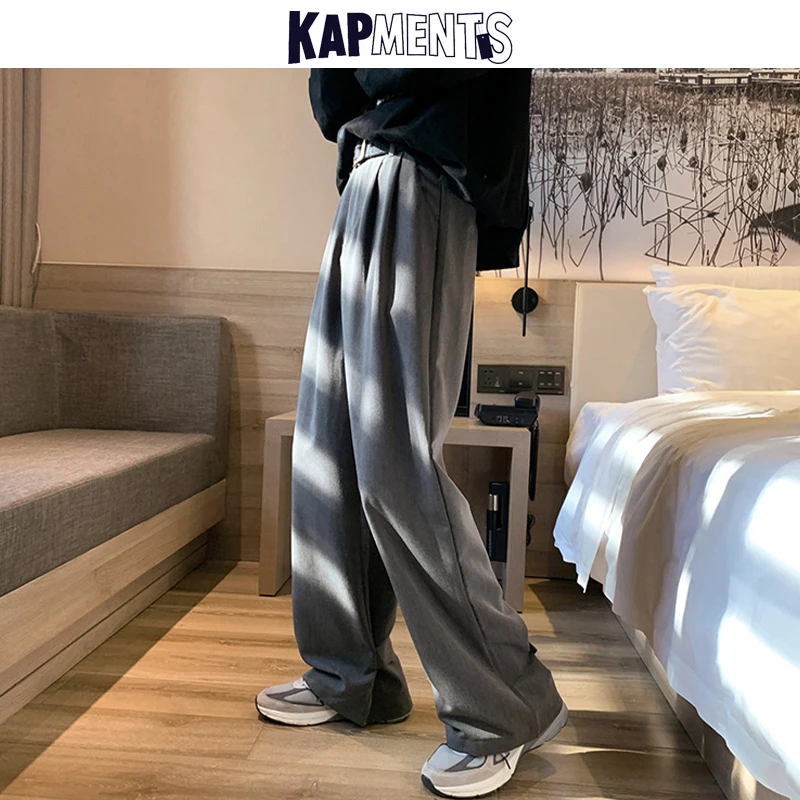 Men Overalls Wide Legs Streetwear Baggy Pants Spring Mens Black Harajuku Sweatpants Male Casual Harem Joggers 5XL wide leg pants wide leg sweatpants men cargo pants