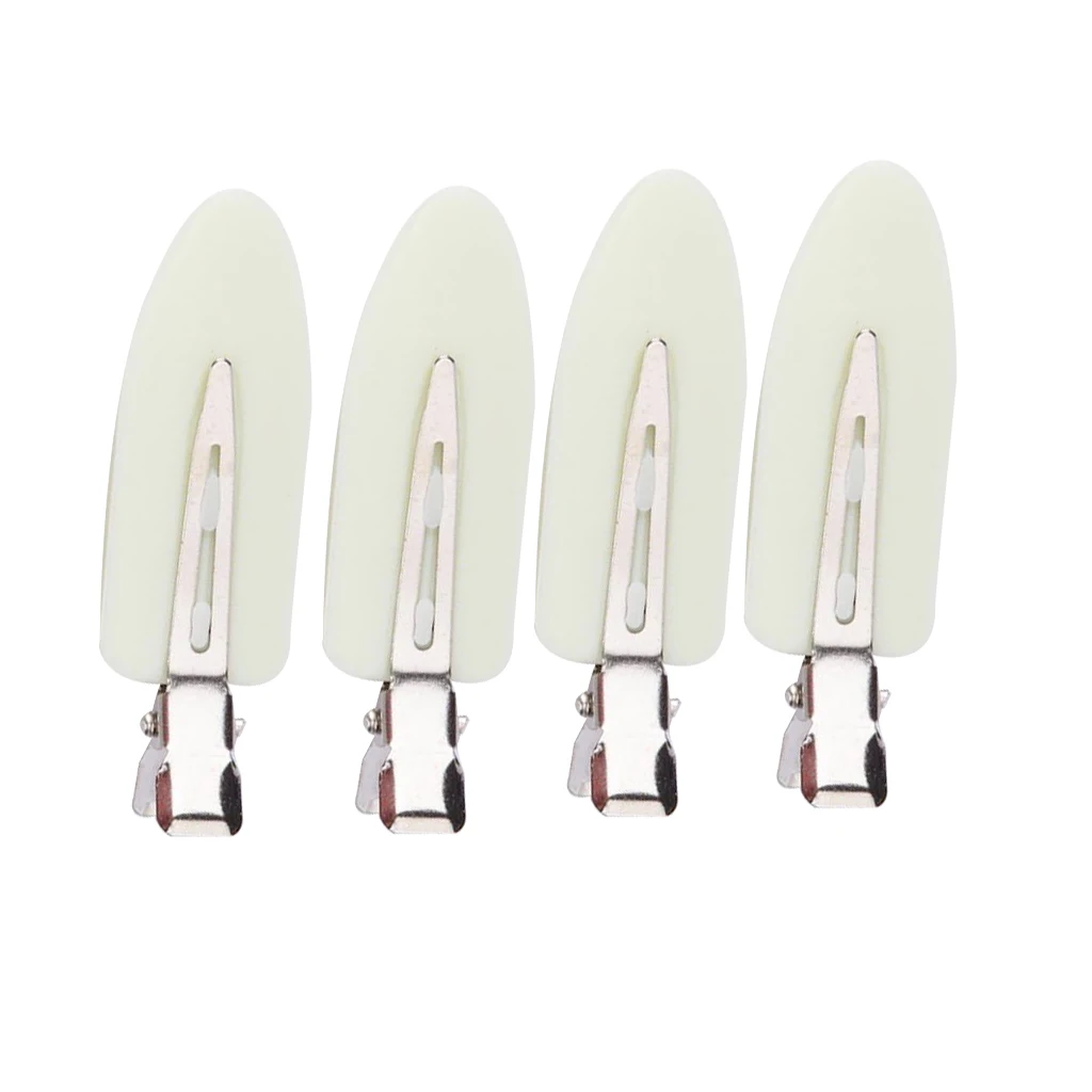 4Pcs Plastic Hair Clip Mixed Color No Bend Hair Bang Clips Seamless Hair Pin For Home or Salon