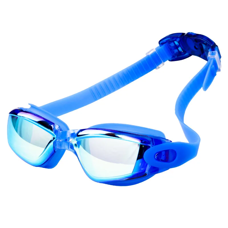 

New Style Silica Gel Goggles Colorful Electroplated Swimming Glasses Big Box Waterproof Anti-fog Swimming Goggles Manufacturers