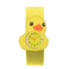 Подарок на день рождения многоцветные потрепанные настольные 3D Annimals игрушки Детские часы с мультяшным рисунком милый прочный силиконовый ремешок на запястье лента для студентов