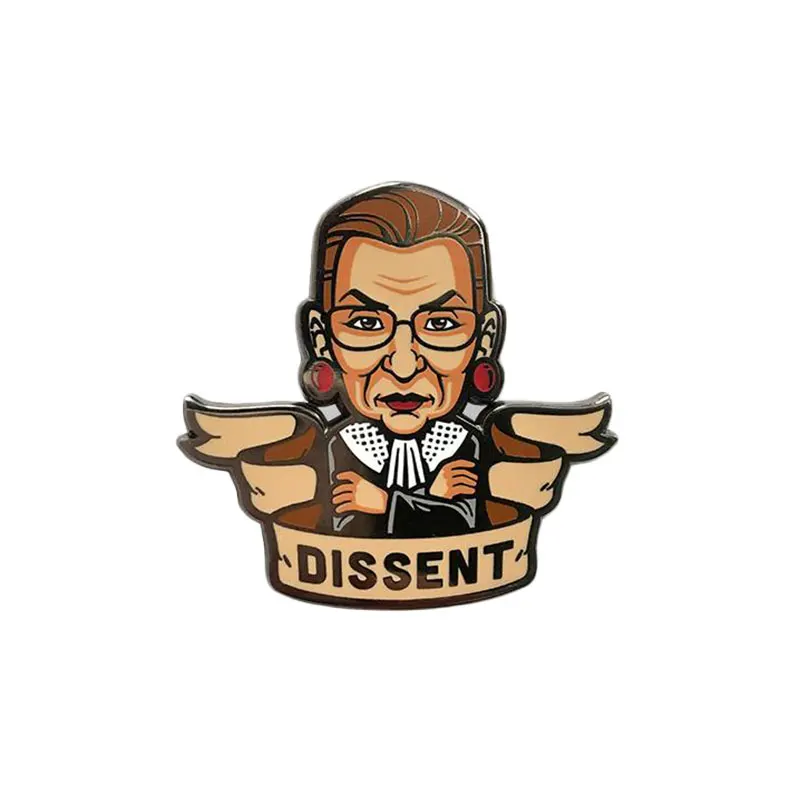 RBG Феминистская эмалированная булавка Ruth Bader гинсбург broovh для женщин значок