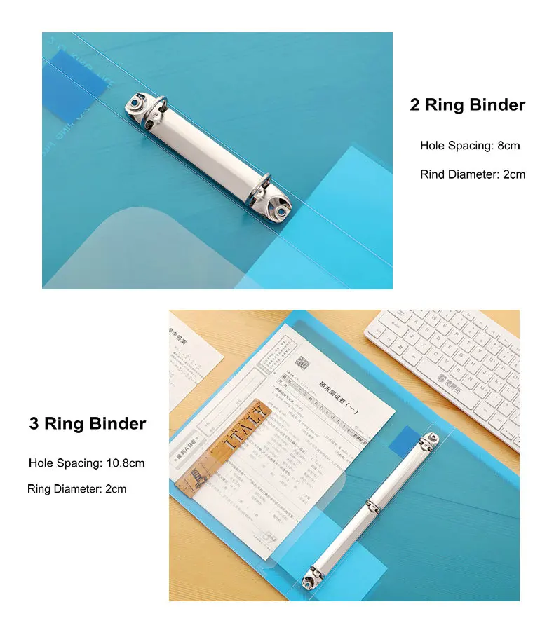 Ring Binder Pockets and PP Folder for A4 Paper
