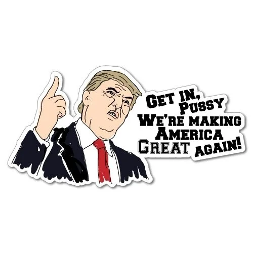 Трамп получить в Pssy американский президент забавные наклейки Наклейка музыка Искусство Винил