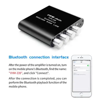 

VHM-339 Multipurpose Digital Power Bluetooth Amplifier 2.1 Channel 2x50W +100W 203A