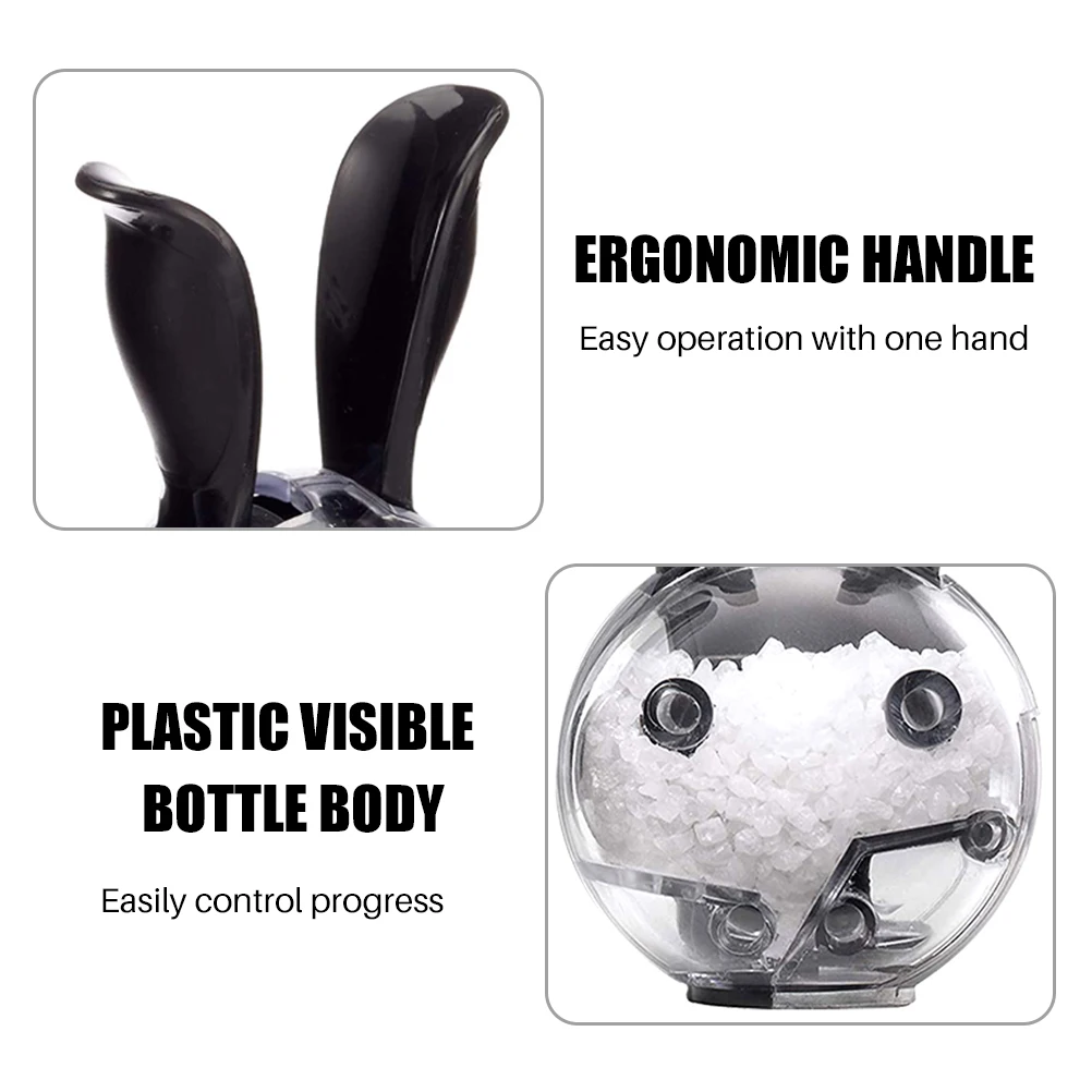 Salt and Pepper Grinder Mini Manual Spice Grinder Multifunctional Kitchen Tools Black Rabbit Ears Design Abrader