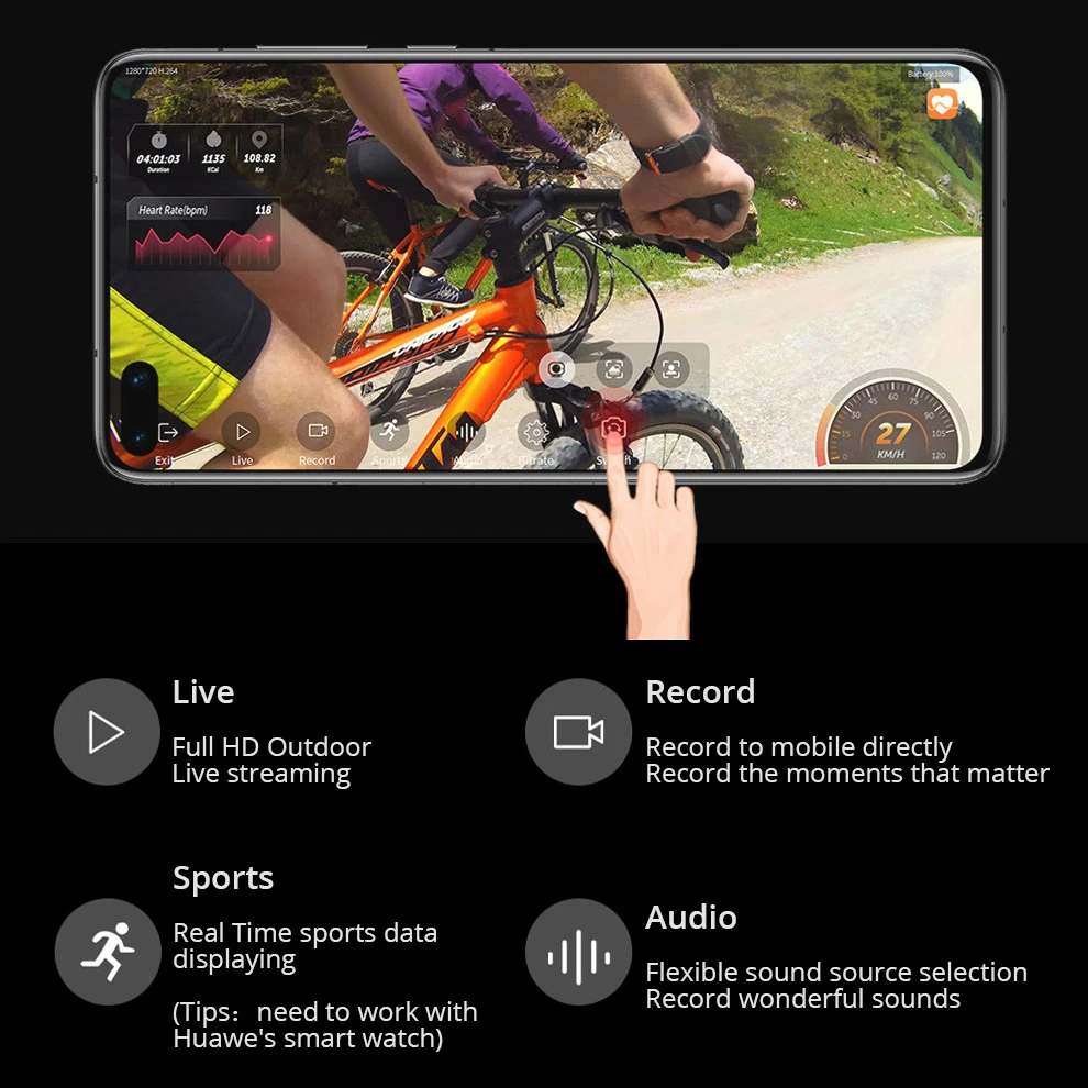 Спортивная камера для езды на мотоцикле и велосипеде Drift Ghost 4k + Plus HD с Wi Fi App Control