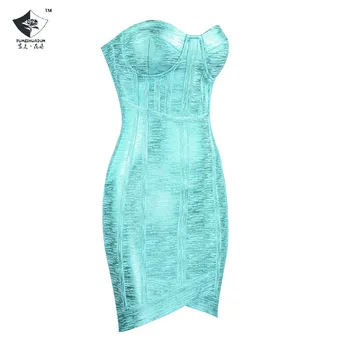 

Luxury Bronze Dress/Sexy dresses/Wrap-around Dress/Backless Hip Nightclub Dress/ bodycon dress/club dress /party dresses