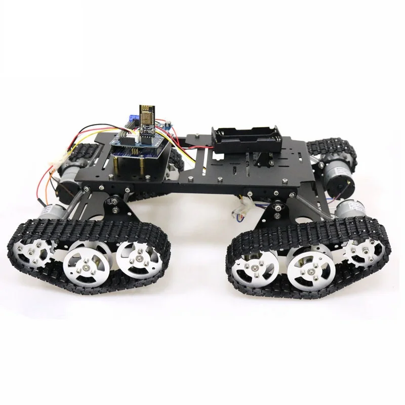 WiFi/Bluetooth/PS2 управление RC 4wd Робот Танк шасси комплект демпфирования и гибкие