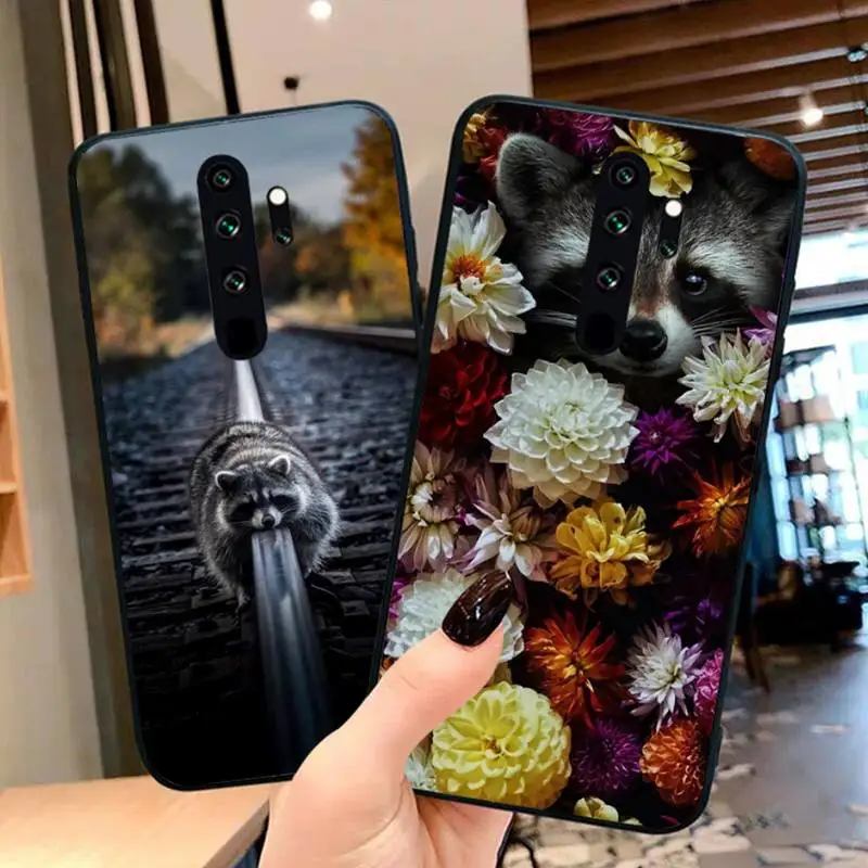Милый черный чехол для телефона с изображением енота Redmi Note 9 8 8T 8A 7 6 6A Go Pro Max K20 K30 |