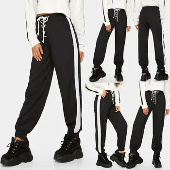

Women Summer Casual Sweatpants Jogger Dance Harem Hip Hop Pants Loose Trousers Ladies Drawstring Elastic Waist Trousers