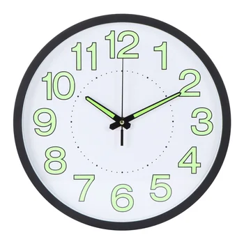 

Luminous 12inch Room Wall Clock For Bedroom, Non Ticking Sound Luminous Wall-Mounted Clock