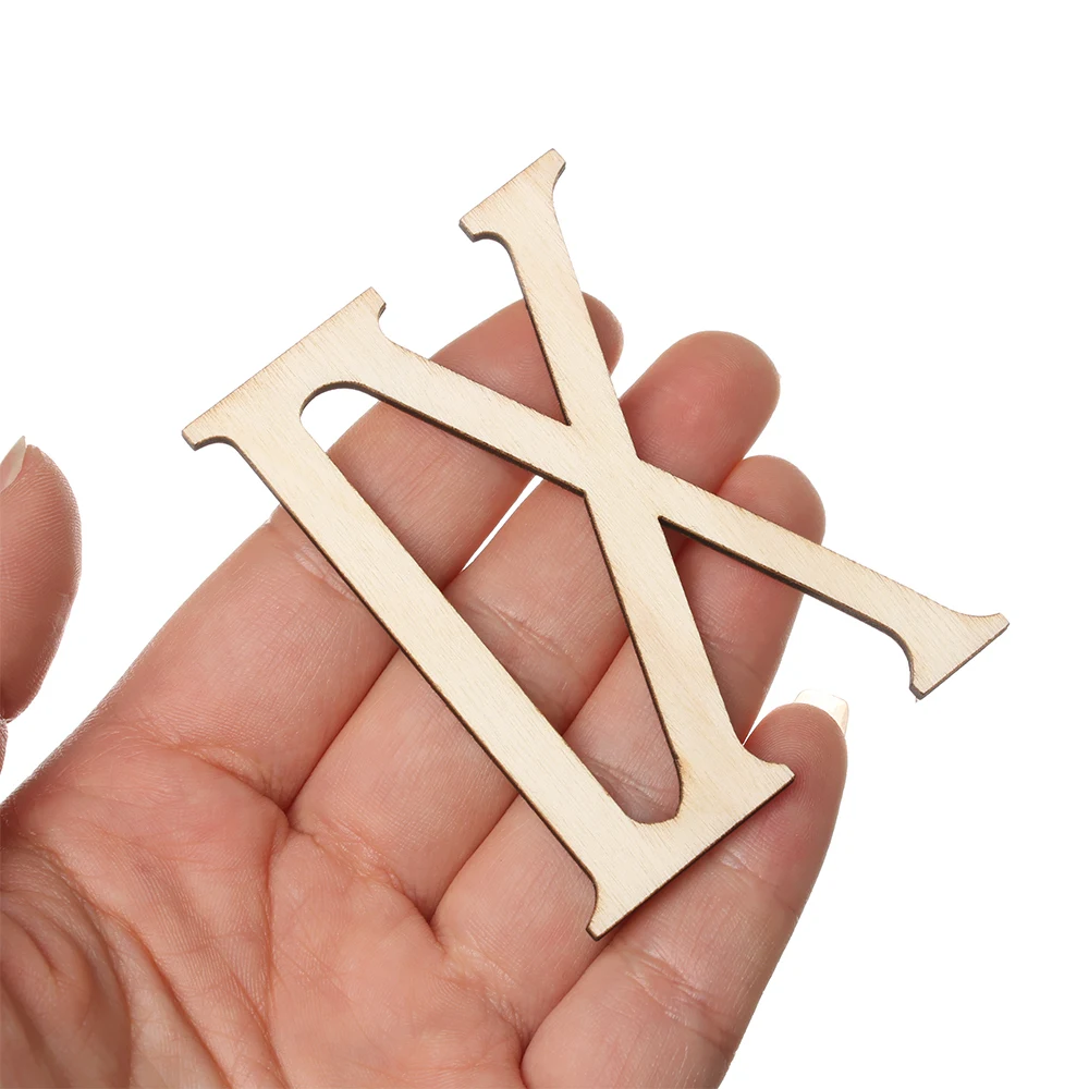 12Pcs/Set 7cm Roman Digital Wooden Clock Accessories Roman Numerals Wood Chip Clock Parts DIY Laser Cut Crafts For Home Decor