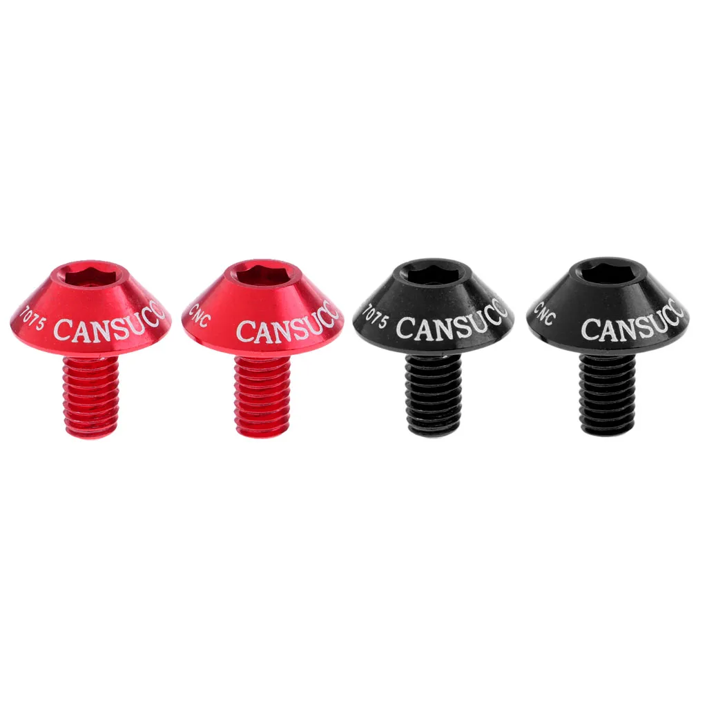 4Pcs Universal Mountain Bike Hex Socket Screws Disc Brake Rotor Bolts MTB Bicycle M5x10mm Bolts Allen Key Screws