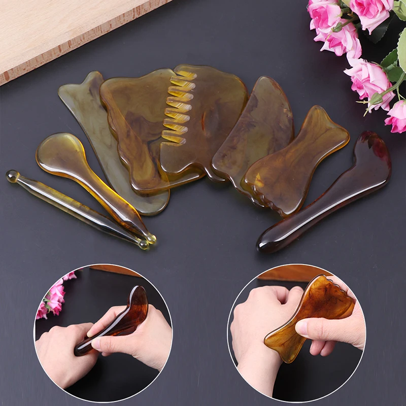 Natural Jade Stone Guasha Massage Tool SPA Therapy Massager Scraping Board Antistress Body