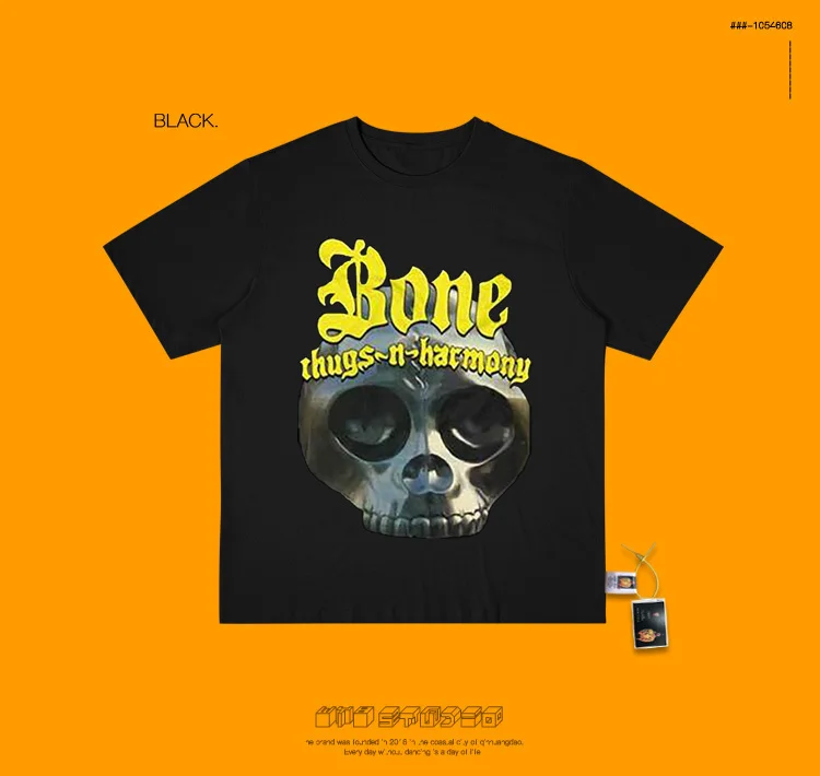 Бренд Tide футболка Bone Thugs N Harmony используется тяжелый короткий рукав для мужчин и женщин хип-хоп рок