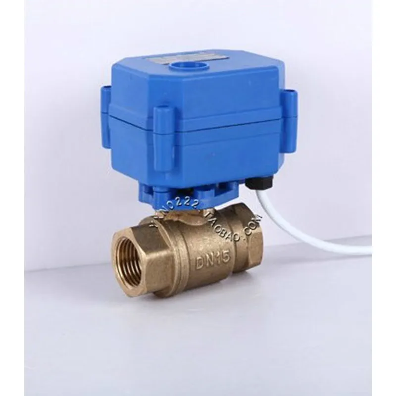 ,1" motorized brass ball valve DN25 reduce port electrical valve 2 way,12VDC 