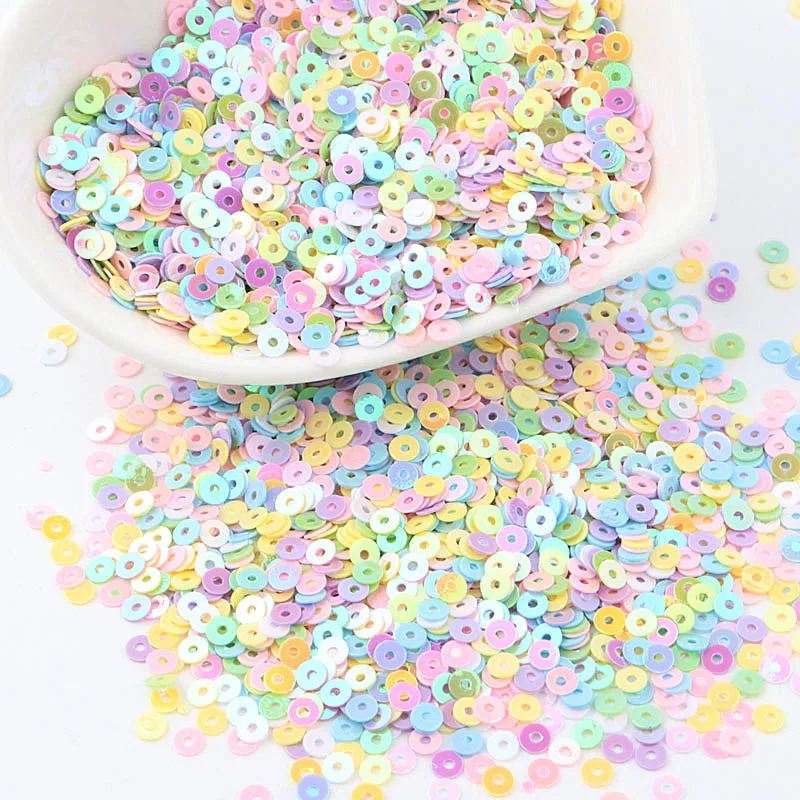 

3mm 4mm 5mm 6mm Flat Round PVC Loose Sequins Paillette Sewing Craft For Wedding Decoration Garment Dress Shoe Caps DIY Accessory