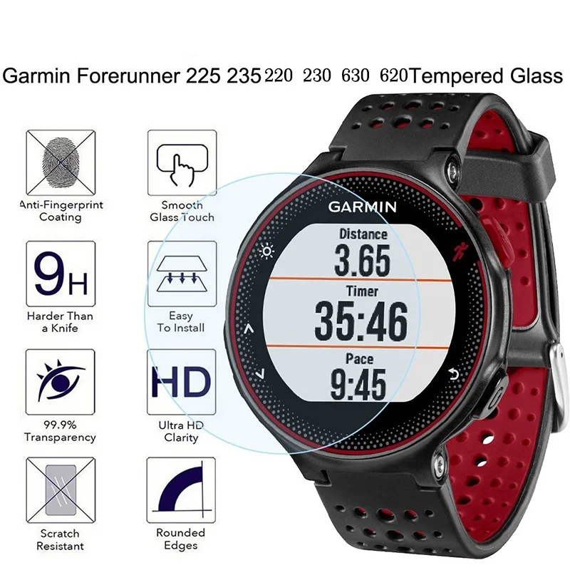 Для Garmin Forerunner 235 закаленное Стекло с уровнем твердости 9H 2.5D Премиум Экран