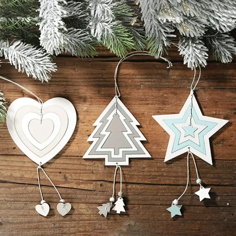 

Kids Gift Hollow Four-layer Pendant Wall Hanging Tag Christmas Party Decor