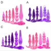 6Pcs/Set Safe Silicone Butt Plug Dildo Masturbation Anal Plug Vaginal Plug Sex Toys For Woman Men Anal Dilator Toys for Gay 1