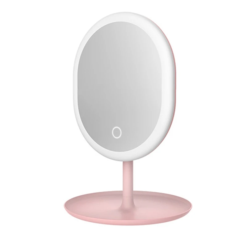 

Makeup Mirror LED Vanity Mirrors with Press Stand Mirror Adjustable Lighted Make Up Desk Mirrors