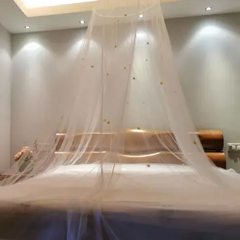 

2020 New Luminous Star Single Open Door Mosquito Repellent Insect Reject Mosquito Solid Bed None Net Court Round Mosquito Net