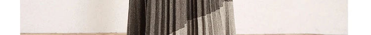 Зимние толстые твидовые металлические гофрированные длинные юбки, полушерстяные контрастные Цветные Лоскутные трапециевидные длинные юбки до щиколотки