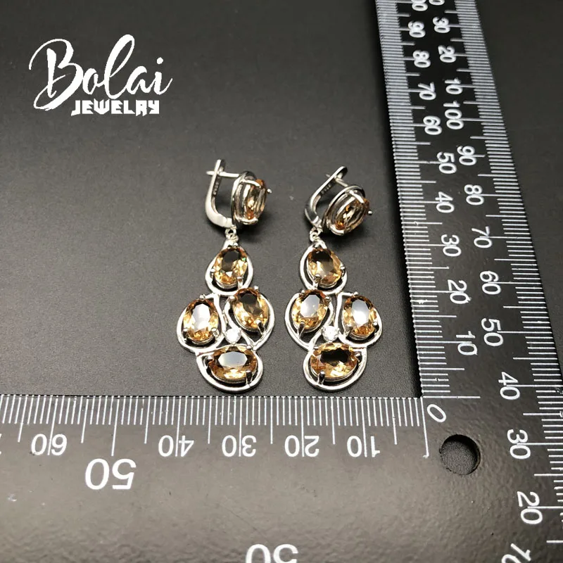 Bolaijewelry, большие серьги из зултанита, серебро 925 пробы, драгоценный камень с изменением цвета, хорошее ювелирное изделие, лучший подарок для женщин на свадьбу