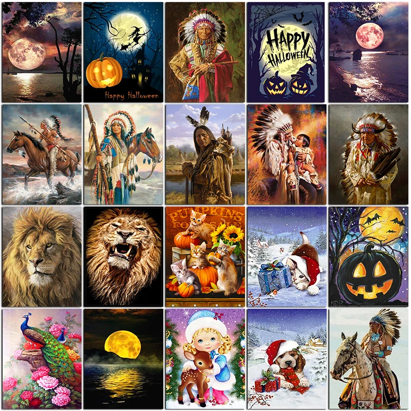 

5D полноразмерная квадратная/круглая искусственная мозаика, украшение «сделай сам» для Хэллоуина, вышивка крестиком, декоративные подарки