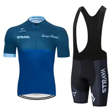 STRAVA Pro Team Лето Велосипеды комплект Для мужчин одежда для велопрогулок, дышащая короткий рукав рубашка велосипедные Шорты ropa ciclismo mujer