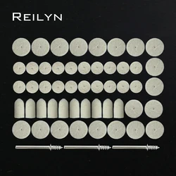 Disque de polissage en laine 25mm/13mm/9mm, 50 pièces, tige de roue ronde 3.2mm pour dremel 