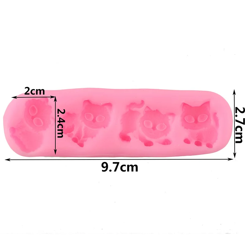 3D милый кот Силиконовые формы ручной работы украшения торта инструменты помадка для кекса формы конфеты полимер форма для шоколада формы для мастики