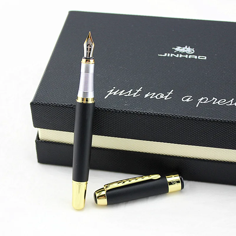 Ручка перьевая Jinhao X250 металлическая из нержавеющей стали 03830 | Канцтовары для