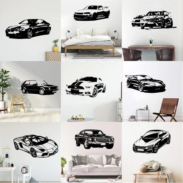 Sticker mural voiture de sport - Stickers muraux couleur