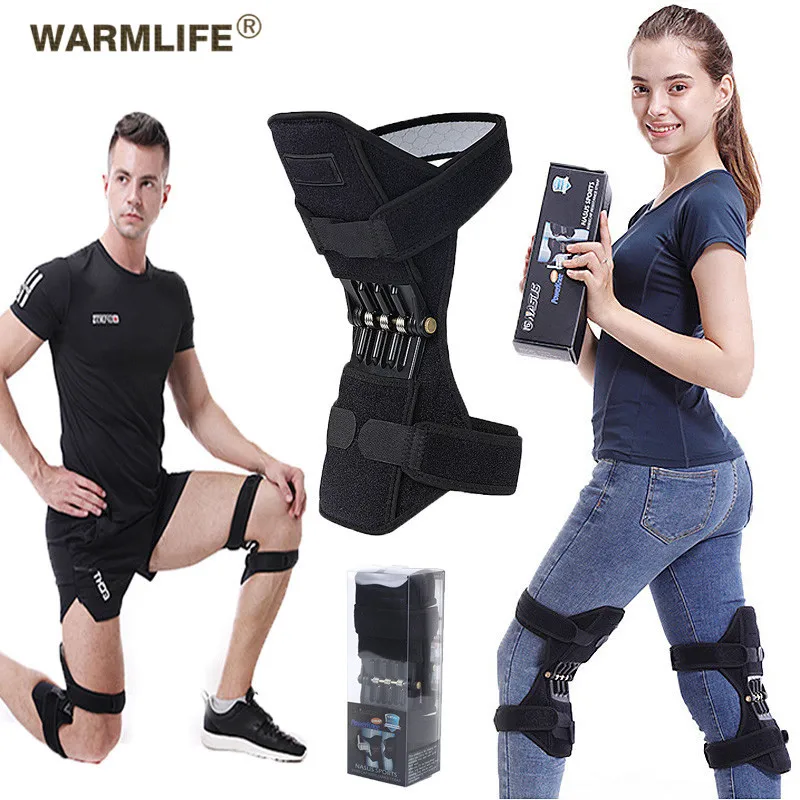 Günstig Gemeinsame Unterstützung Knie Pads Atmungsaktive Nicht slip Lift Knie Pads Pflege Leistungsstarke Rebound Frühling Kraft Knie Booster Dropshipping