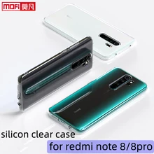 Прозрачный чехол для xiaomi redmi note 8, чехол для redmi note 8 pro, прозрачный мягкий кремний чехол, ультра тонкий чехол для xiaomi Note 8 Pro