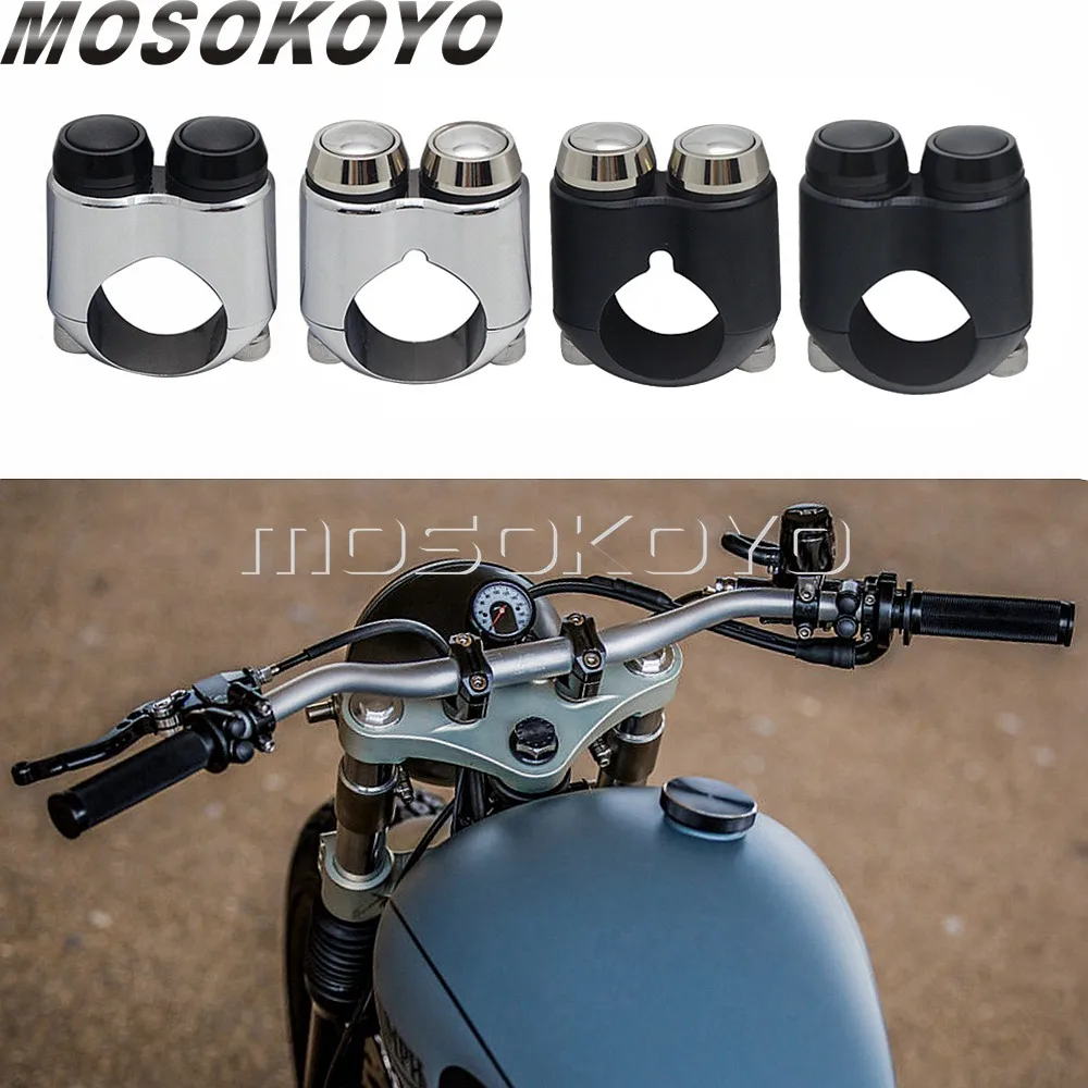 Interruttore Momentaneo A Controllo Manuale A 2 Pulsanti Per Barre Da 7/8 "O 1" Motogadget M-Switch Cafe Recer Bobber Personalizzato Xs650 Cb750 Unive