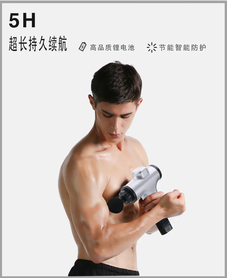 1200-3300r/min Muscle Massage Gun Percussion Massager Muscle Vibration Relaxing Therapy Deep Tissue Slimming Shaping Pain Relief