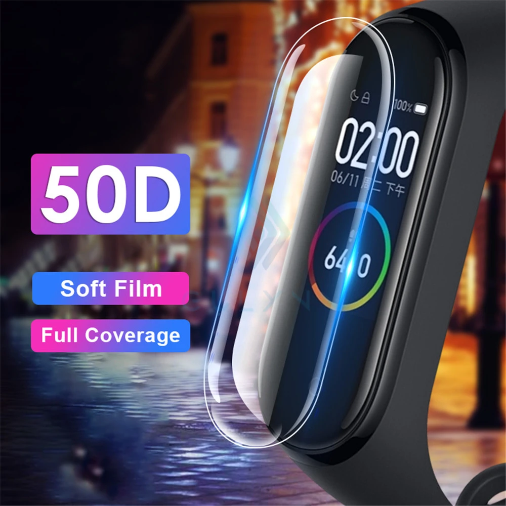 Защитная пленка 50D для Xiaomi Mi Band 4 Гидрогелевая из ТПУ Для Miband Miband4 не стекло |