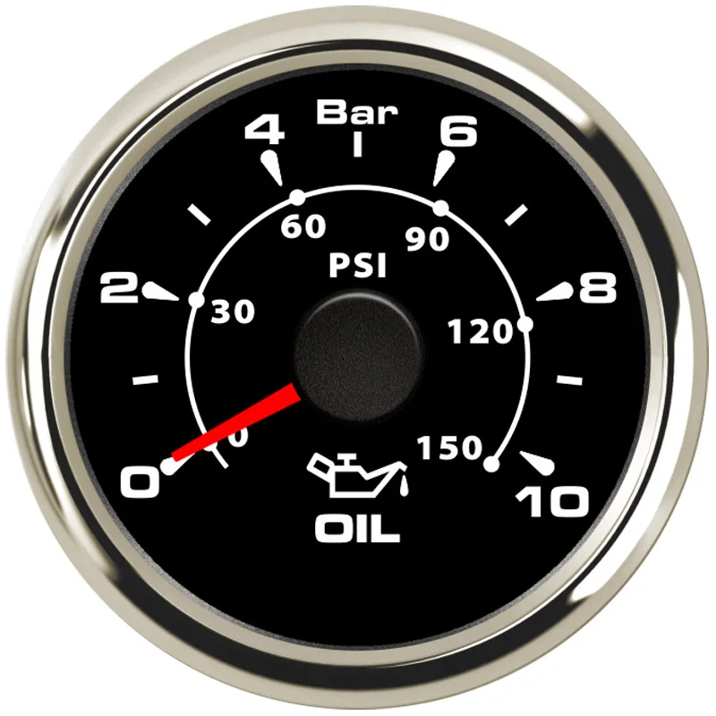 52 мм светодиодный Манометр 0~ 5 бар/0~ 75psi для BMW e39 Автомобильная внешняя конструкция для монтажа на Мотоцикл Авто прибор измерения двигателя - Цвет: 0-10 bar