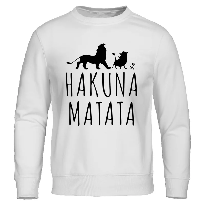 HAKUNA MATATA, мужские толстовки с принтом,, осенняя мужская одежда, мужские толстовки, мультяшный мужской спортивный костюм, модный бренд, уличная одежда