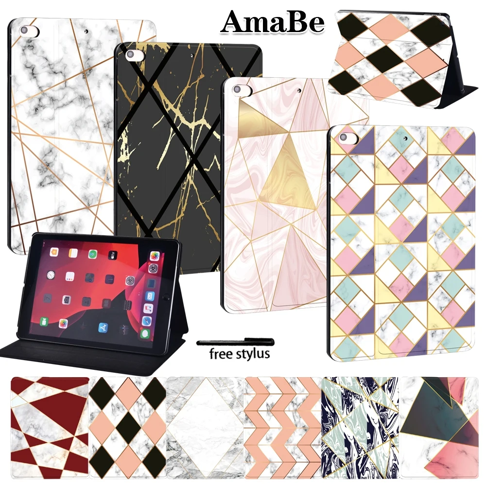 Shape Print Shockproof PU Leather Tablet Case for IPad 2019 7th 10.2 Inch Anti-Dust Soft Cover Protective Shell | Компьютеры и офис