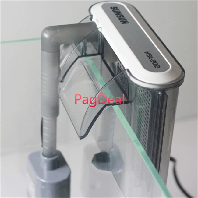 

Sunsun 3W Aquarium Fish Tank External Waterful Hang on Filter 350L/H Mute Water Pump 90GPH Canister HBL-302 303