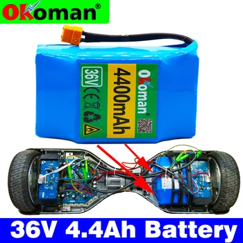 

100% New Original 36v 4.4ah lithium battery 10s2p 36v battery 4400mAh lithium ion pack 42V 4400mah scooter twist car battery