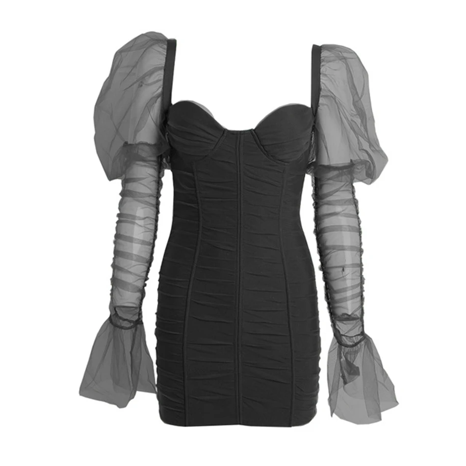 2019-New-Autumn-Green-black-Mini-Dress-Women-S-V-Neck-Long-Sleeve-Sexy-Ladies-Dress.jpg_640x640